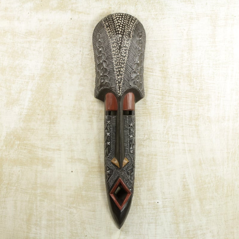 Novica Handmade Ogyam African Wood Mask