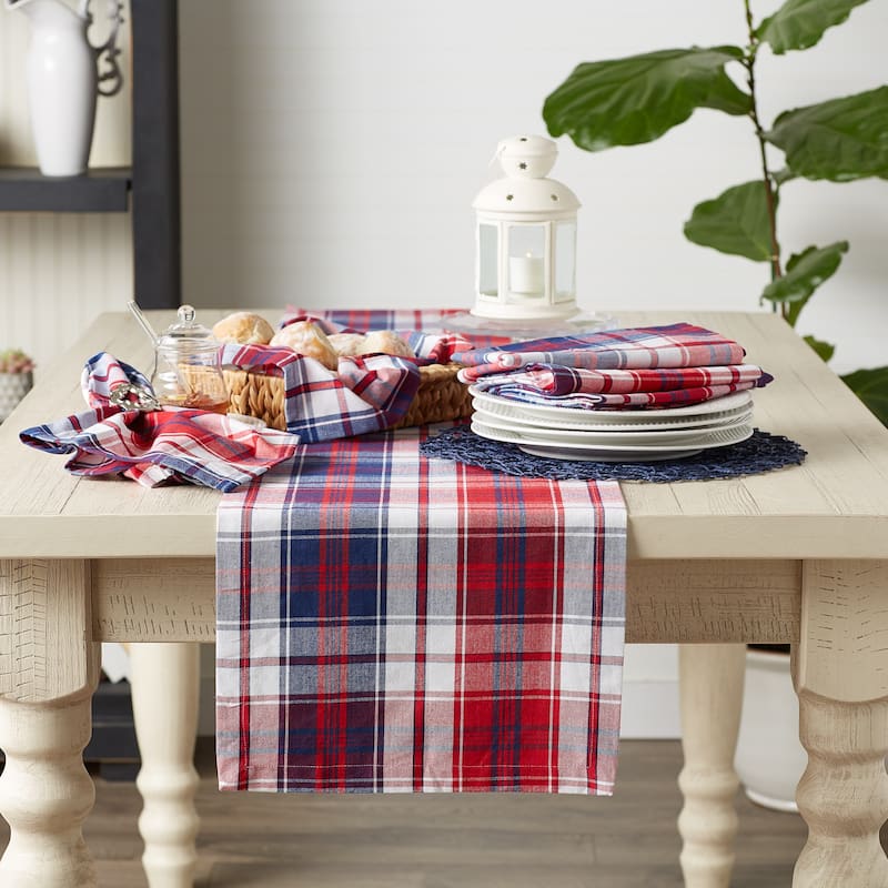 DII Americana Plaid Table Runner
