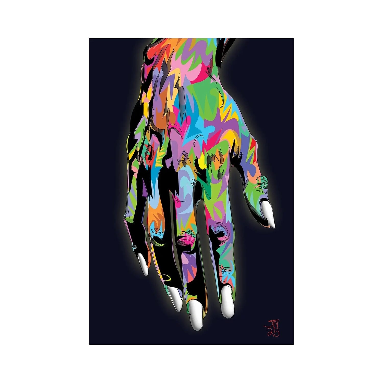 "Right Hand 2025" by TECHNODROME1 Canvas Print