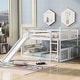 preview thumbnail 15 of 22, Full Over Full Bunk Bed with Slide, Ladder & Guardrails - Solid Wood
