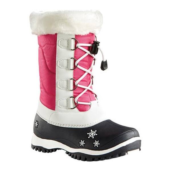 Shop Baffin Girls Ava Snow Boot Juniors White Fuchsia Overstock