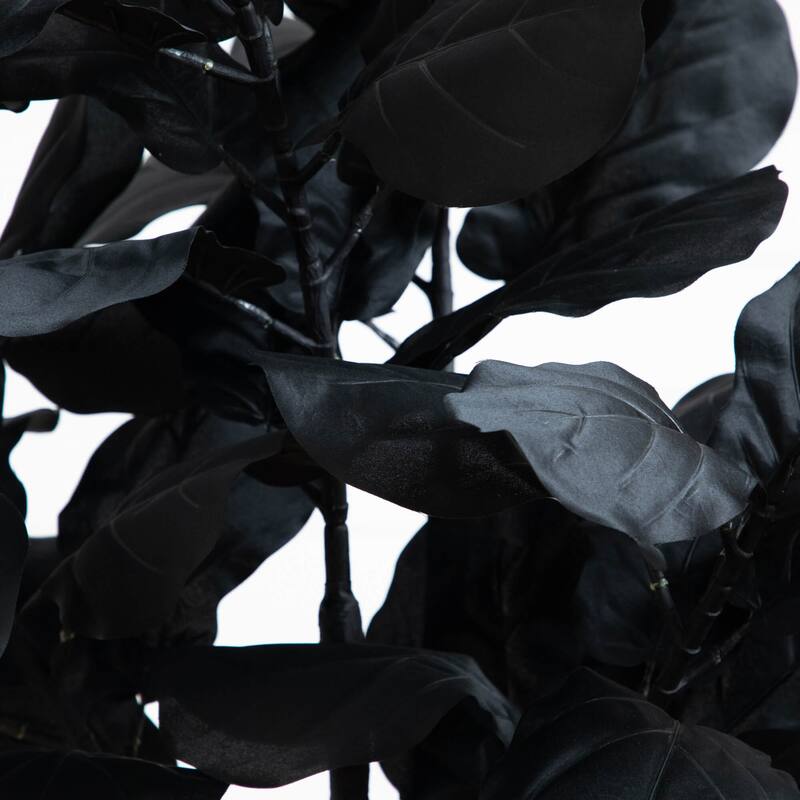 4-ft Artificial Halloween Black Fiddle Leaf Tree