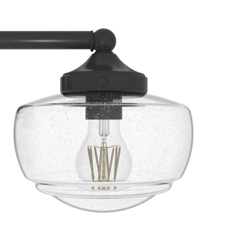 Hunter Saddle Creek Vanity Wall Light - Transitional, Vintage Schoolhouse - Damp Rated!
