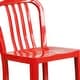 preview thumbnail 60 of 116, 2 Pack 24'' High Metal Indoor-Outdoor Counter Height Stool w/ Vertical Slat Back
