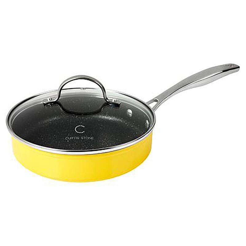Curtis Stone 8" Sauté Pan with Lid Refurbished - Yellow