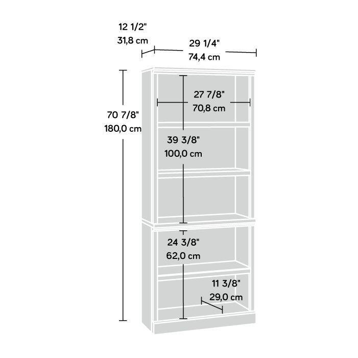 Aspen Post 5-Shelf Bookcase Pmo