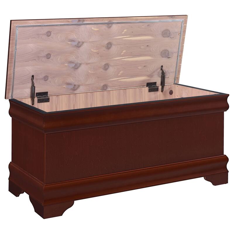 Paula Traditional 40 Inch Wood Storage Trunk Cedar Lined Chest