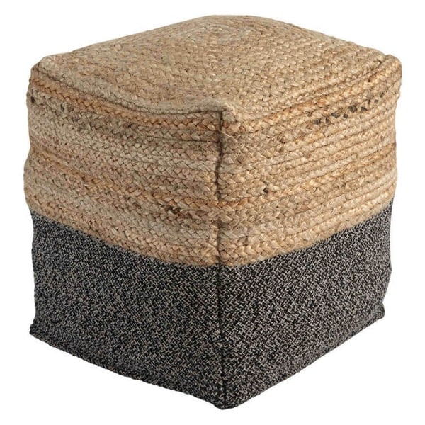 Sweed Valley Pouf - Natural-Black A1000422 Sweed Valley Pouf