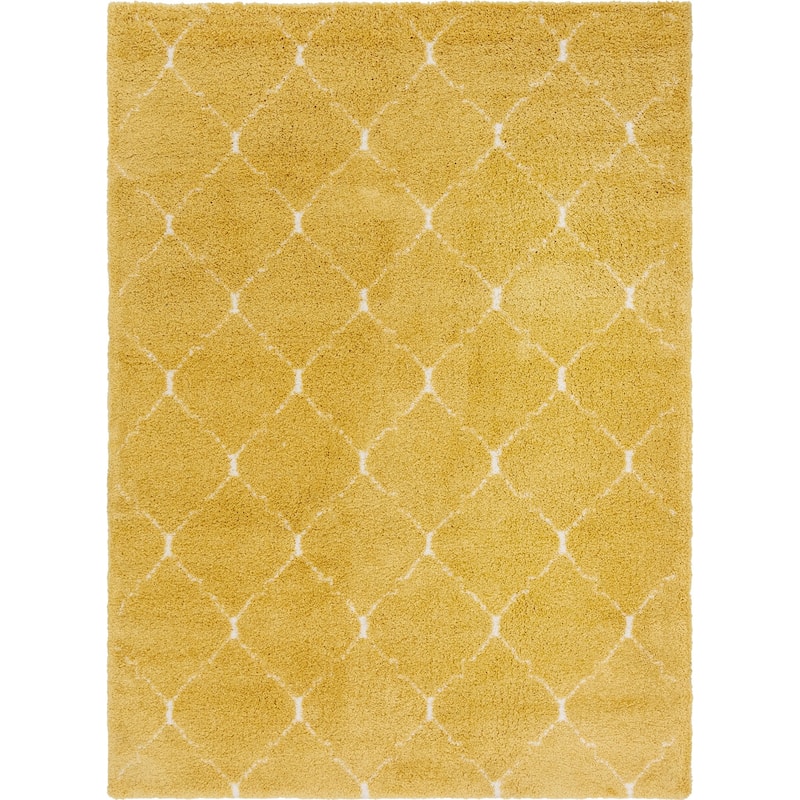 Shag Shoploni Collection Area Rug - 9'x12' - Yellow