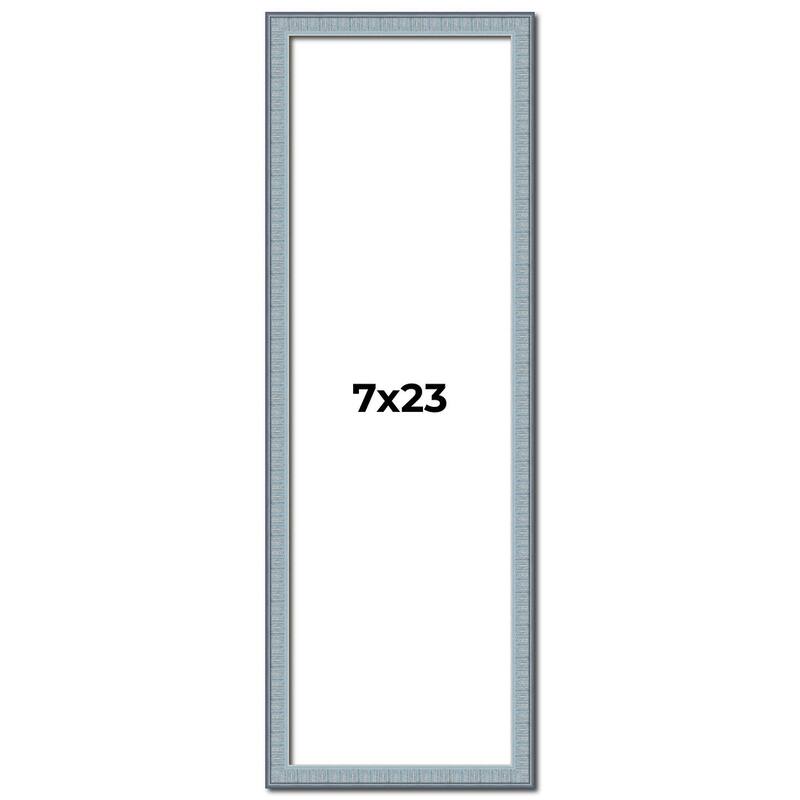 7x23 Frame Rustic Sky Blue Solid Wood Picture Frame | 0.75 Inch