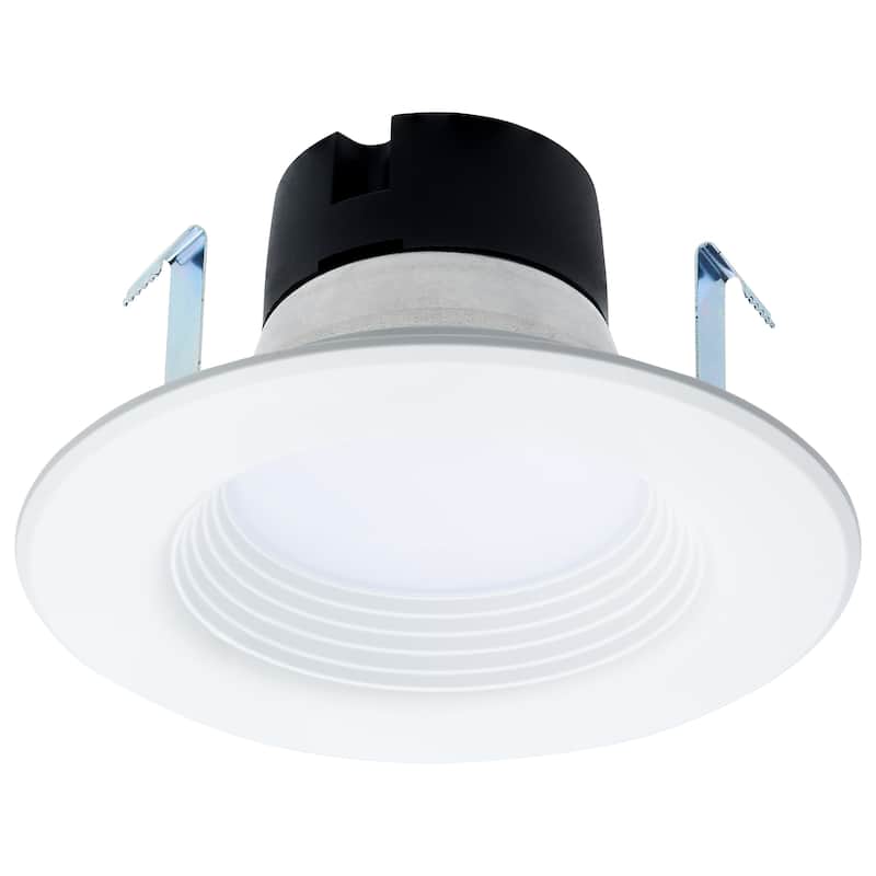 6.5W LED Downlight Retrofit 4In Baffle CCT Selectable 12V Matte White Finish - Matte White