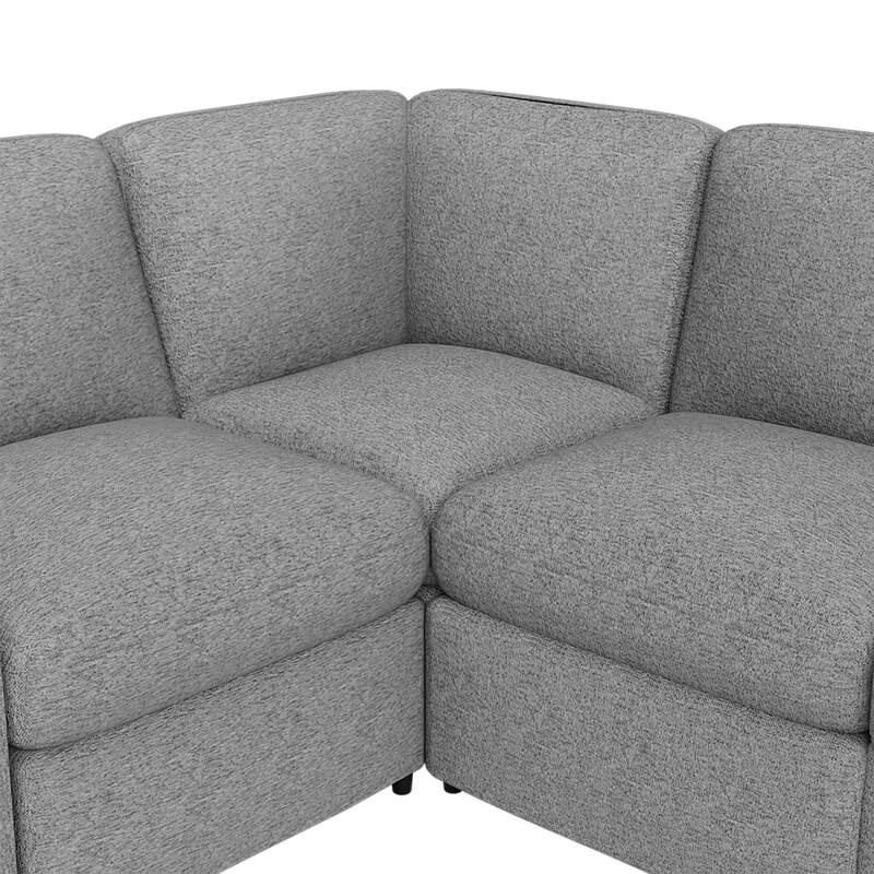 104'' Power Recliner Corner Sofa Home Theater Reclining Sofa