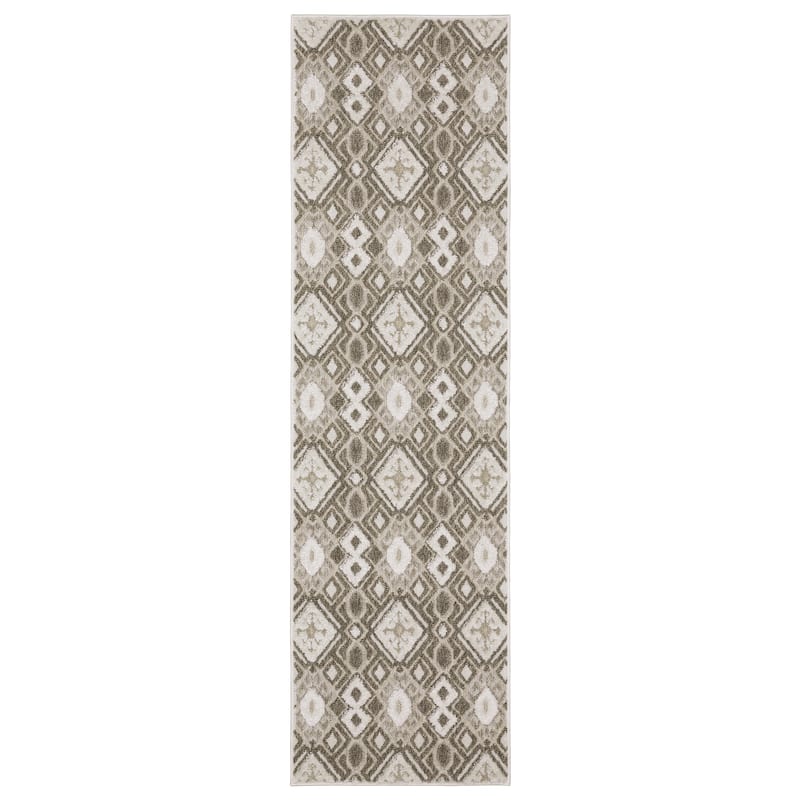 Style Haven Thassos Tribal Diamonds Brown/ Beige Mixed Pile Area Rug - 2' 3" x 7' 6" - Runner
