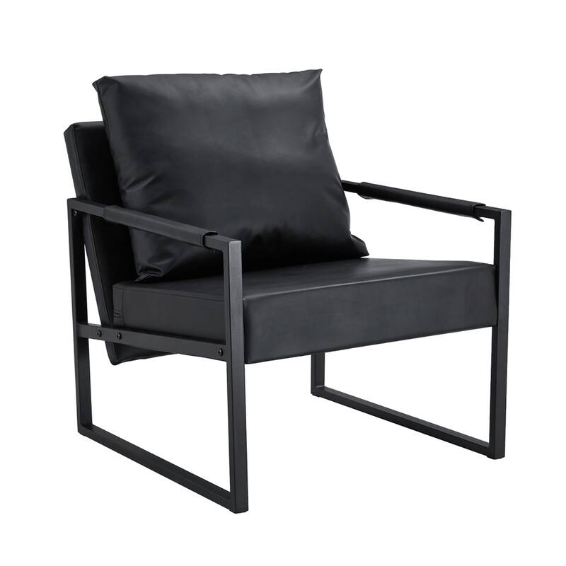 Classic PU Leather and Metal Frame Chair