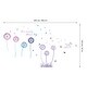 preview thumbnail 4 of 5, Walplus Large Purple Dandelions And Butterflies Nursery Wall Stickers Decals