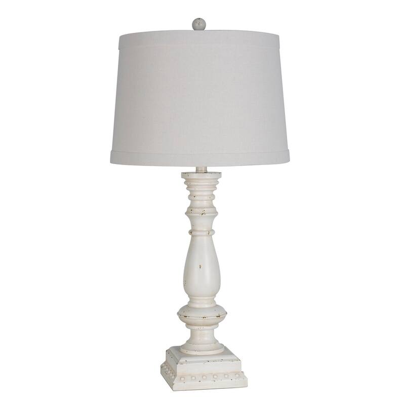 32" Cottage Studded Table Lamp, Cream (Set of 2)