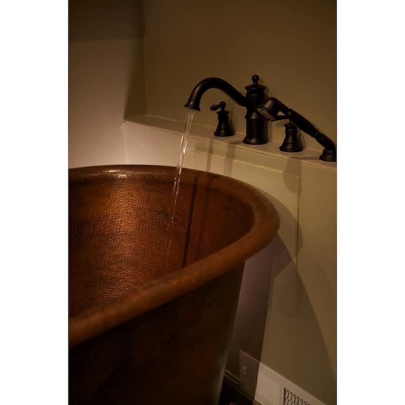 72-in Hammered Copper Modern Style Bathtub in Oil Rubbed Bronze (BTM72DB)