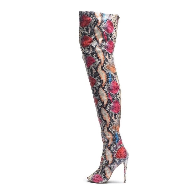 Ziginy Peep Toe Over Piarry Fashion Shop Knee Boots Womens 7gy6Ybf