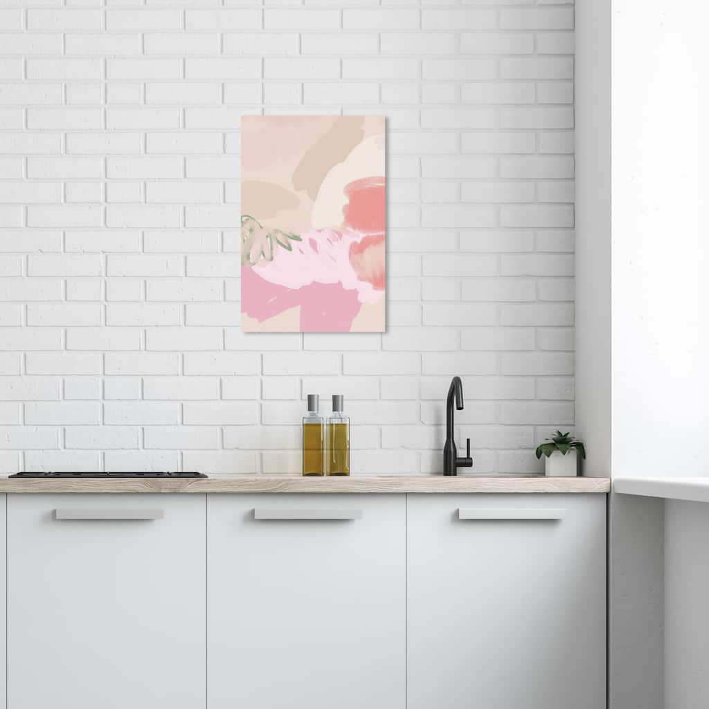 Wynwood Studio Canvas Abstract Abstract Strawberry Ice Cream Brown and Tan Modern & Contemporary Wall Art Canvas Print