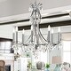 preview thumbnail 5 of 3, Cedar 8 Light Polished Chrome Chandelier - 28'' W x 29'' H