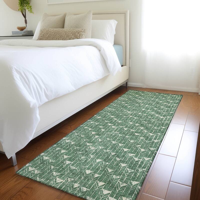 Alsifi Sleek Geometric Weather Resistant Timeless Fusion Outdoor Rug