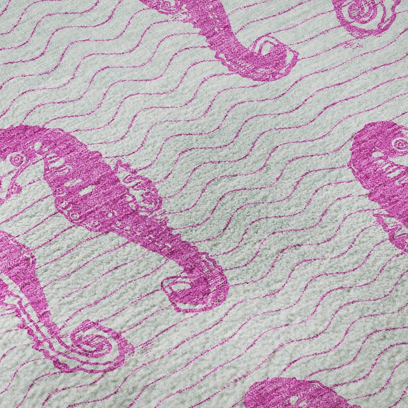 Premium Washable Super Soft Coastal Seahorse Mayfield Rug