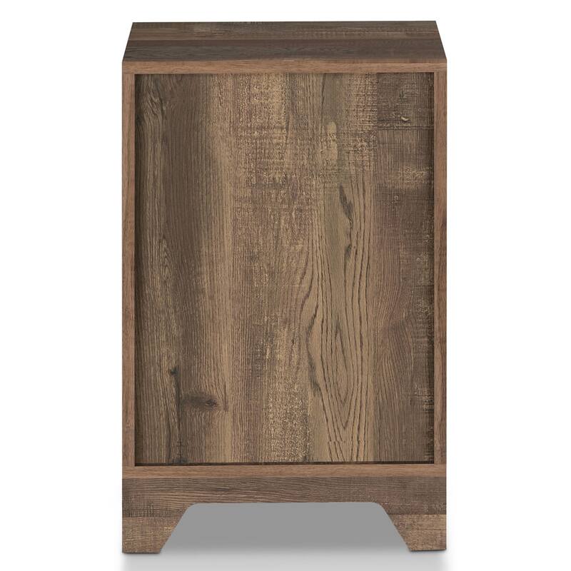 DH BASIC Rustic Oak 16-inch 3-Shelf End Table by Denhour