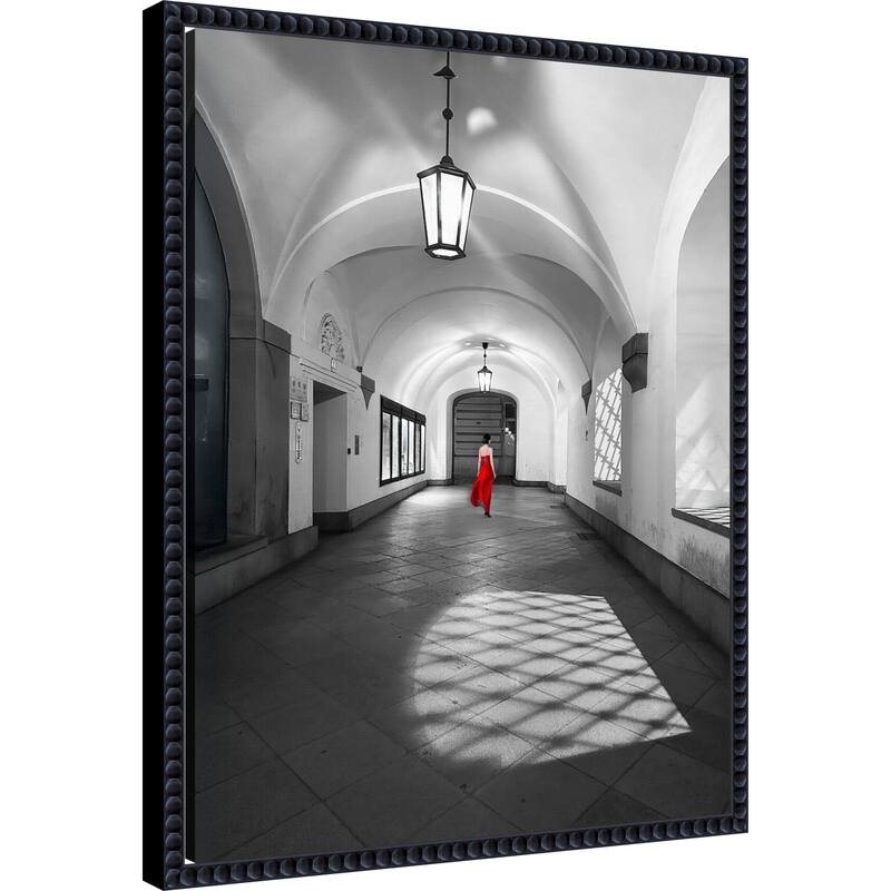 Shadows and a Red Dress by Patty Rong Zhang Framed Canvas Wall Art Print