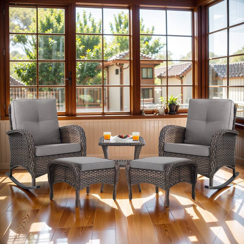 Gymojoy Premium Wicker Patio Furniture Set - Ultimate Comfort & Weather-Resistant Design