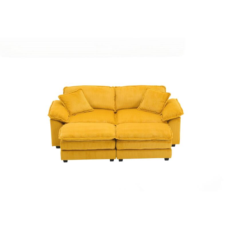 2-seats Sofa With 2 Back Pillows