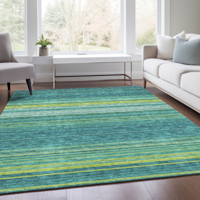 Premium Washable Super Soft Modern Stripes Mayfield Rug