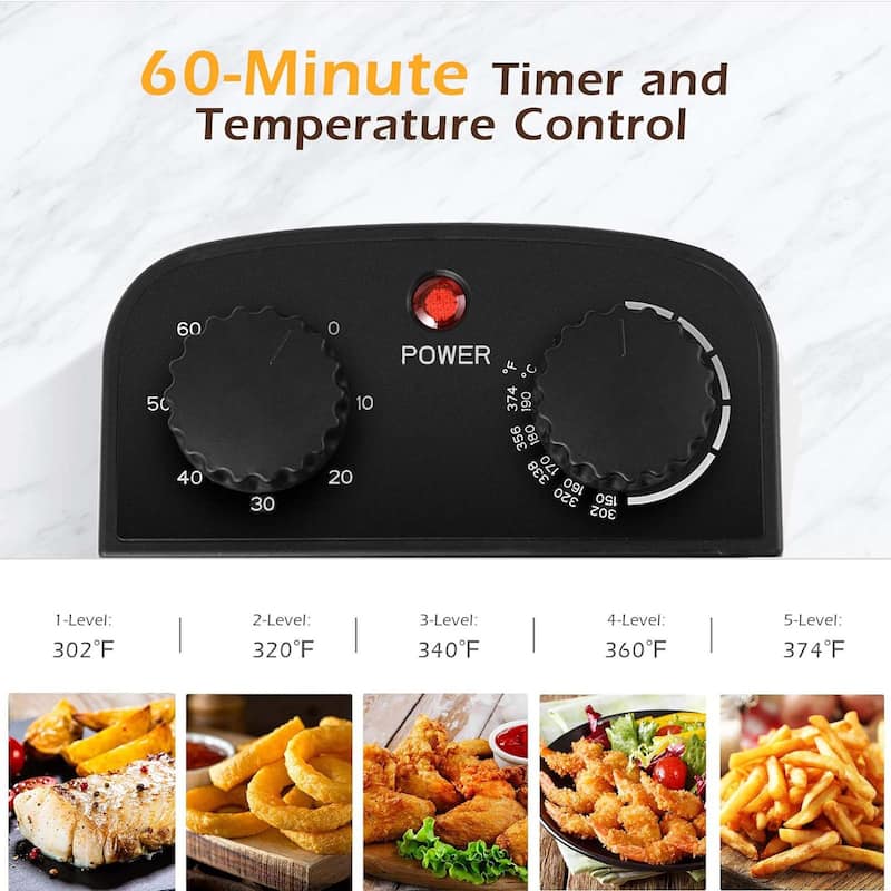 Electric Fryer 3.2 QT/12-Cup Stainless Steel 1700W w/ Frying Basket