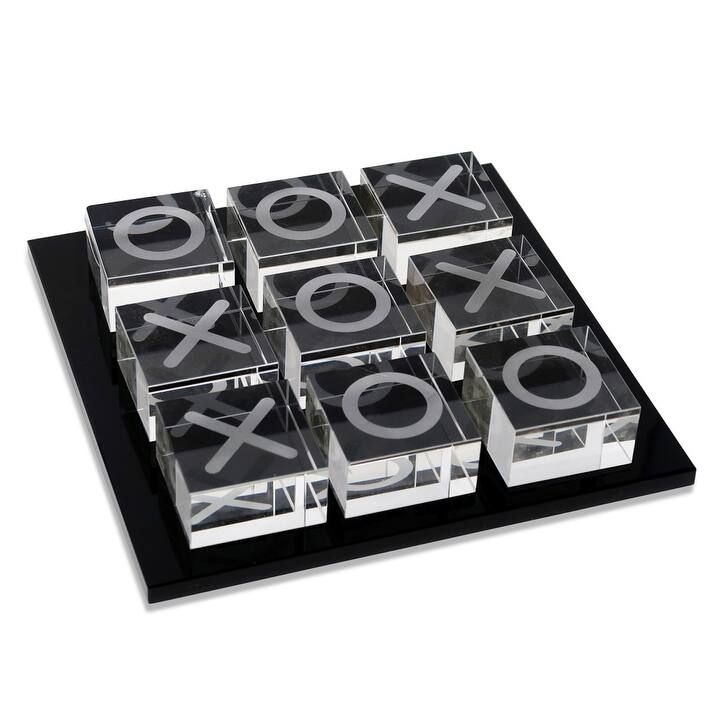 9" Crystal Tic Tac Toe Game