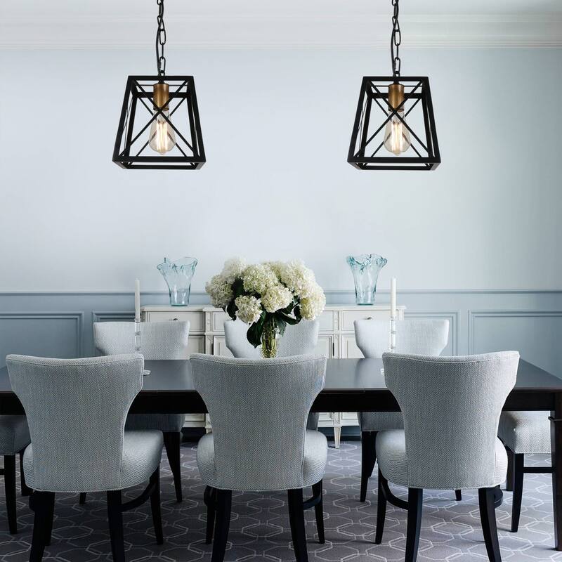 Anmytek Modern Industrial 1-Light Kitchen Island Pendant Metal Hanging Lights Foyer