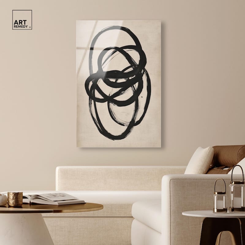Beige Black I Acrylic by Art Remedy, Ready to Hang