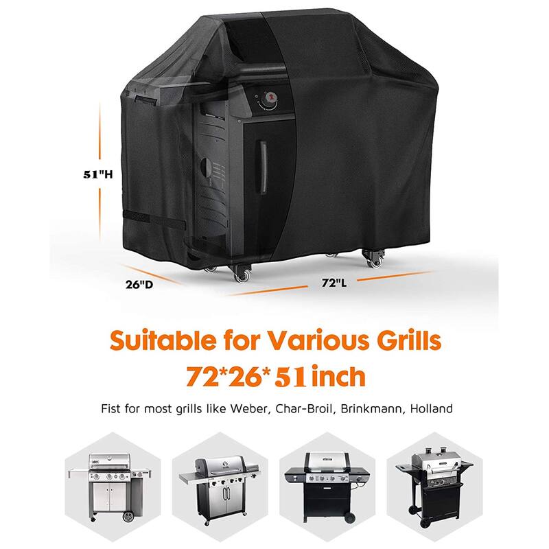 Grill Cover, Waterproof BBQ Cover, Barbecue Grill Cover, Burner Gas Grill Cover