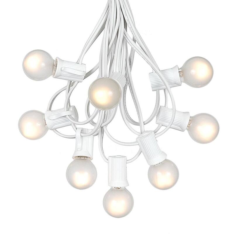25 Foot G30 Outdoor Globe Patio String Lights - Set of 25 G30 Bulbs - White