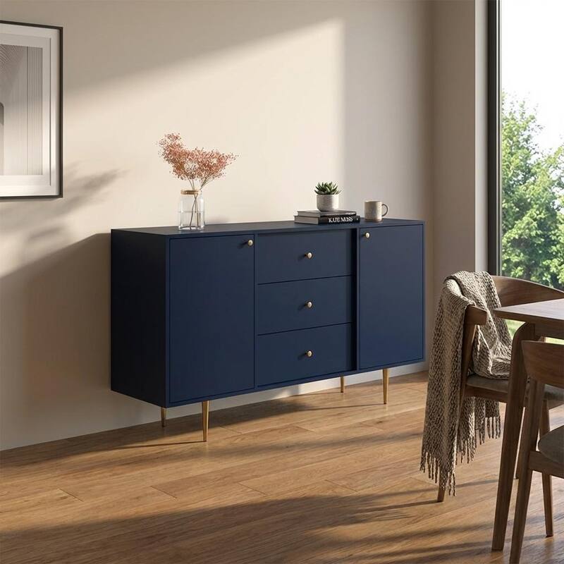 Meble Furniture Rose 03 63" Modern Sideboard Buffet - Matte Finish, European Made Contemporary Credenza Cabinet