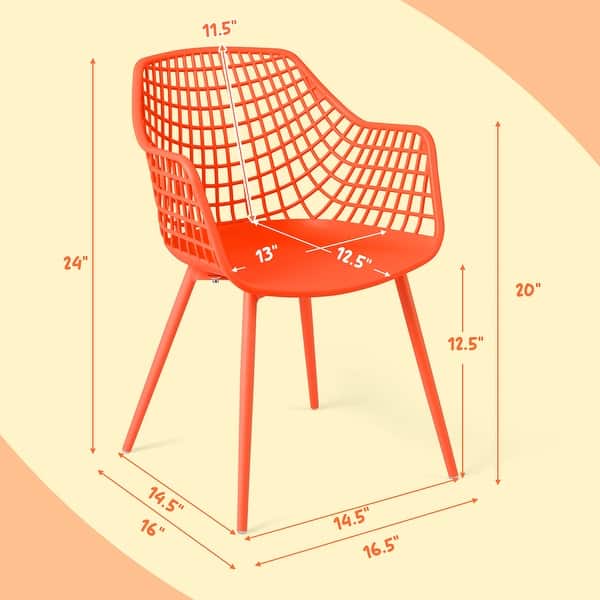 Costway 4 PCS Kids Chair Set Child-Size Chairs with Metal Legs Toddler - See Details