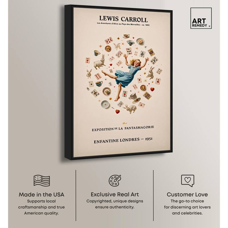 Carroll's Alice in Motion Canvas by Art Remedy
