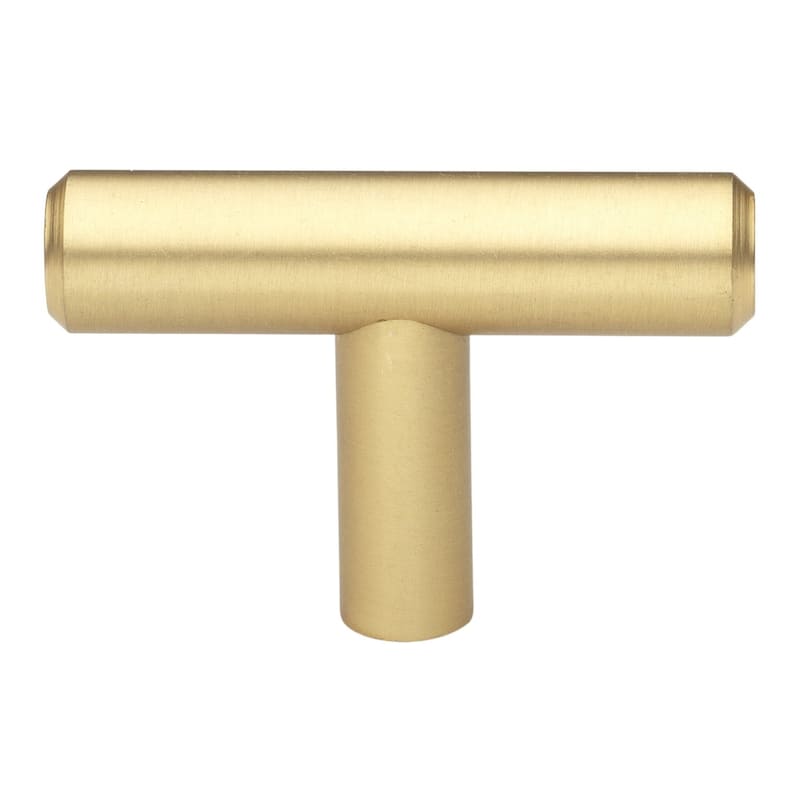 GlideRite 2-inch Solid Satin Gold Cabinet Bar Knobs (Pack of 10)