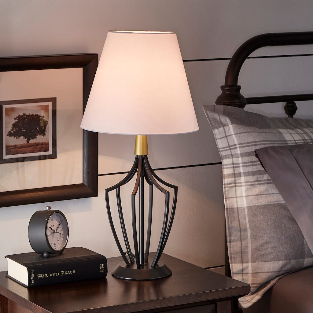 Paula Matte Black Finish Modern Table Lamp by iNSPIRE Q Modern