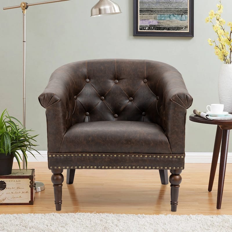 25 " Wide Tufted Accent Chair Armchair