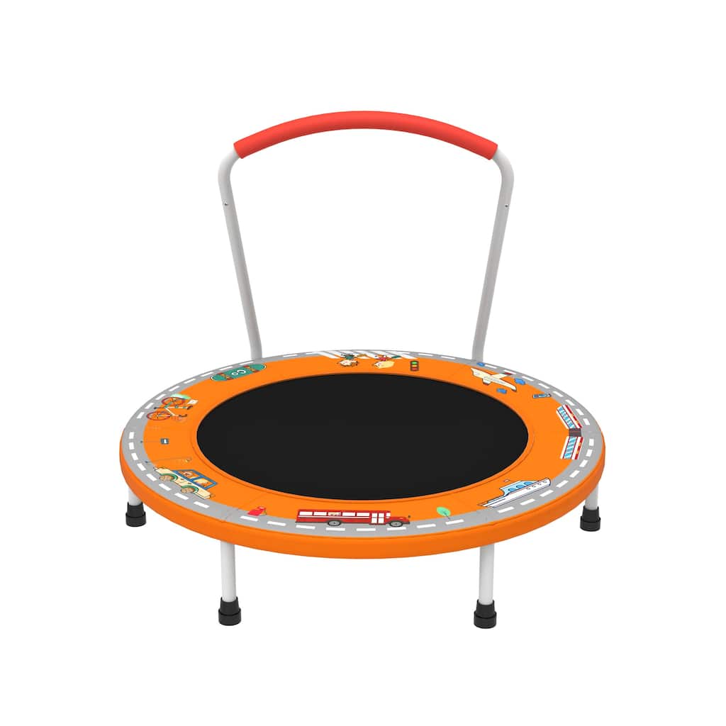 36 inch Mini Trampoline for Kids Ages 1-6 Indoor Outdoor Trampoline with Handle Fun for Kids