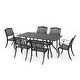 preview thumbnail 2 of 10, Cayman 7-piece Aluminum Outdoor Dining Set by Christopher Knight Home