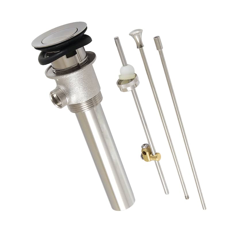 Kingston Brass Made To Match Brass Pop-Up Bathroom Sink Drain with Overflow, 22 Gauge - Polished Nickel