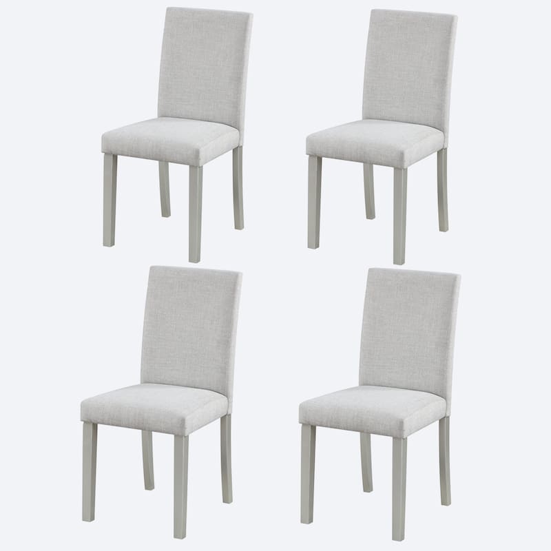 GDFStudio - Aurelian Traditional Upholstered Ergonomic High Backrest Dining Chairs, Padded Seat & Non-slip Feet Pads, Set of 4
