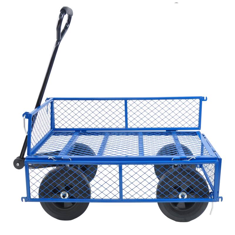Anmytek Heavy Duty Steel Mesh Utility Wagon with Removable Sides 880 lbs Capacity Garden Cart