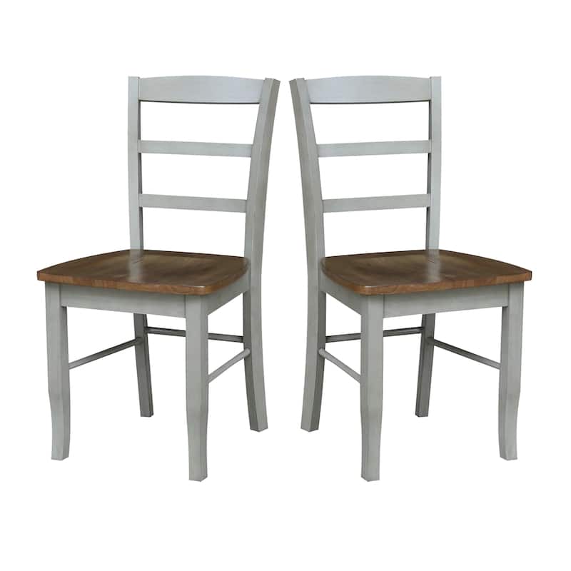 International Concepts Solid Wood Madrid Ladderback Chairs, Set of 2