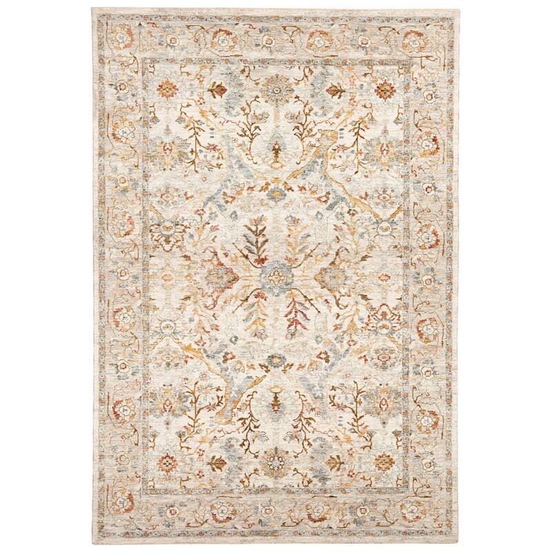 Terra by Obeetee Impressions Kashan Rug - Straw Stripe - 7'10" x 10'2"
